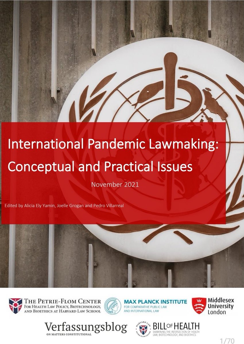 An honour to be part w/@Dmascalzoni
@EuracBiomed this collaborative paper on #pandemic #lawmaking to be sent to policymakers & stakeholders at the #worldhealthassembly 
Thanks to the editors @AE_Yamin
@JoelleGrogan @PAVLMex tinyurl.com/6dc74zhx