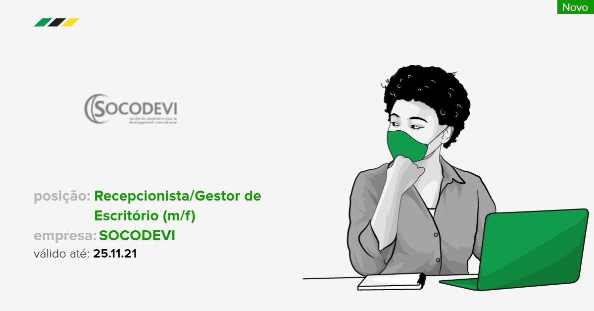empregomz's tweet photo. A SOCODEVI está a recrutar um Recepcionista/Gestor de Escritório (m/f), para Xai-Xai, em Moçambique.
_
Clica no link a seguir para ver os requisitos e submeter a tua candidatura:
https://t.co/OTaKJncnXv
#emprego #empregomz #vagas #SOCODEVI #recrutamento https://t.co/HaHb22LHce