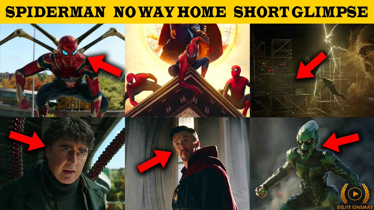 delitecinemas's tweet photo. "Spiderman No Way Home Short Glimpse"
https://t.co/HJWFuKkWdH
#SpiderManNoWayHome #SpiderManNoWayHomeTrailer #Spiderverse #Spiderman #Multiverse #SpiderManNoWayHomeTrailer2 #GreenGoblin #DoctorOctopus #TomHolland #Zendaya #MarvelStudios #sonypictures #Shortglimpse https://t.co/XtOIhlRY6R