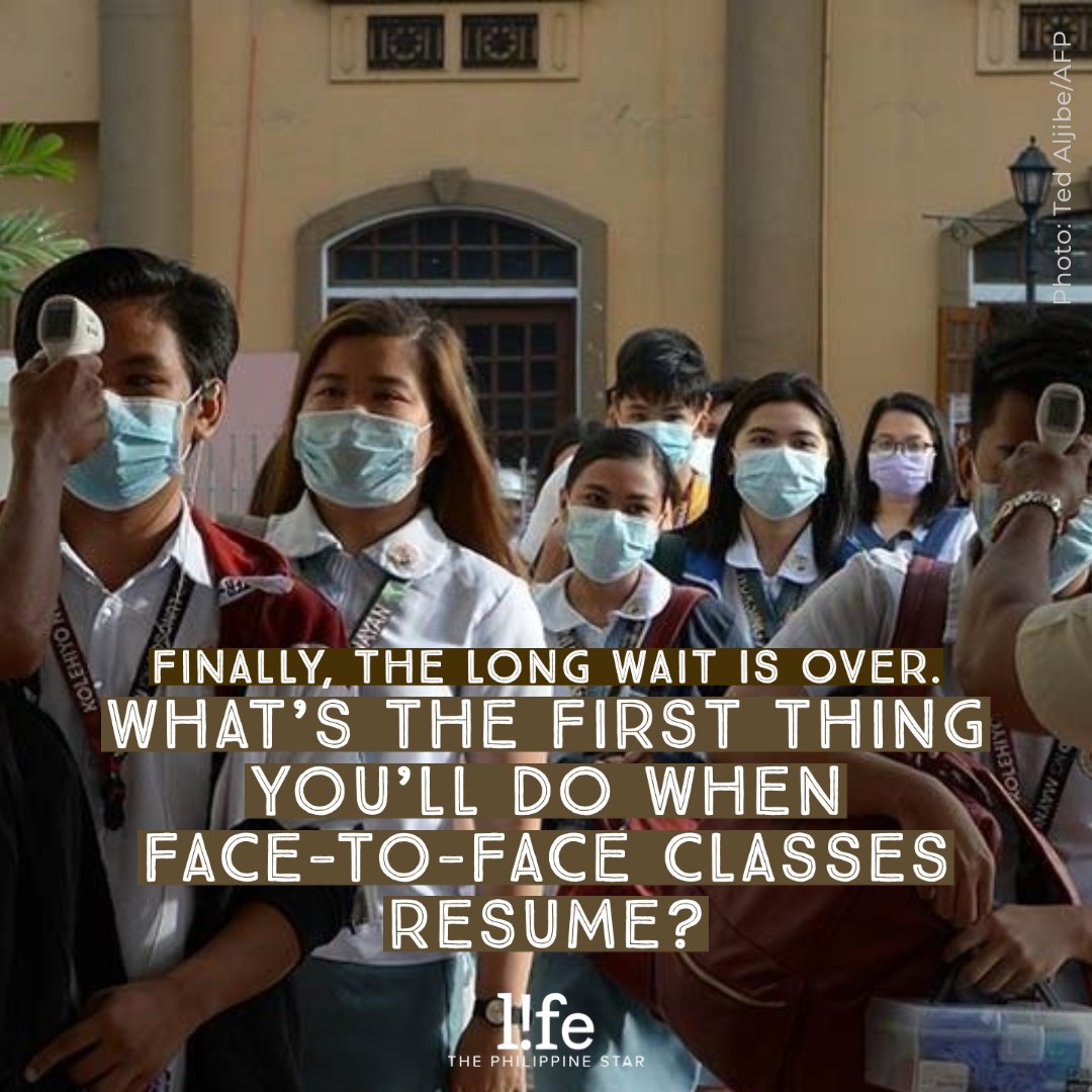 philstarlife's tweet image. What do you miss more: seeing your classmates face-to-face or your daily allowance? 🤔📚👩‍🏫

Full story: bit.ly/3wSAtxV

#F2FClasses #BackToSchool