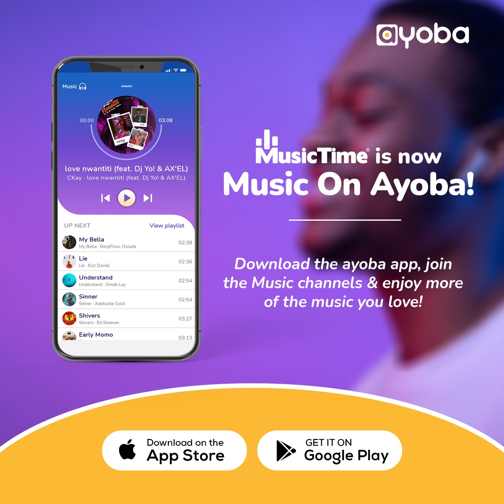 MusicTime_ZA's tweet photo. MusicTime is joining an even bigger family – serving millions of music lovers across the world through #ayoba! #MusicTime is now #MusicOnAyoba! 

Download the ayoba app, join the music channels &amp; enjoy more of the music you love!

🎧https://t.co/fo6gnuFVWE https://t.co/T67CdH7Grb