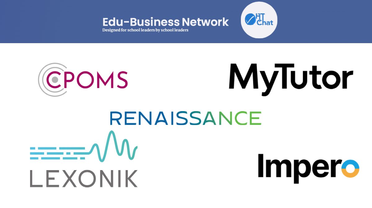 Headteacherchat's tweet photo. Good luck at the #SSAShow21
Schools and Academies Show
@MyTutor
@CPOMSUK
@LexonikST
@RenLearnUK
@ImperoSoftware https://t.co/lEQ61uyGTe