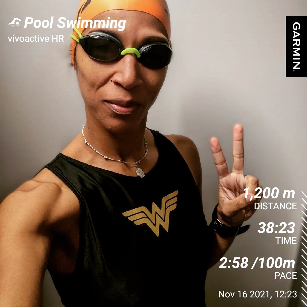 #blacktriathlete #blackswimmers #garmin #beatyesterday