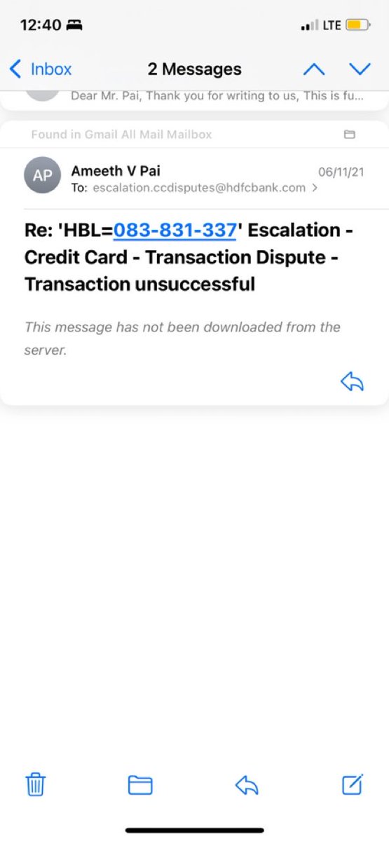 ameethpai's tweet photo. @HDFCBank_Cares will you take eternity to solve my escalation 17k Rs is stuck with you guys . How long will it take to get my money back its 120 days this is lingering https://t.co/bQjrP4oTpJ
