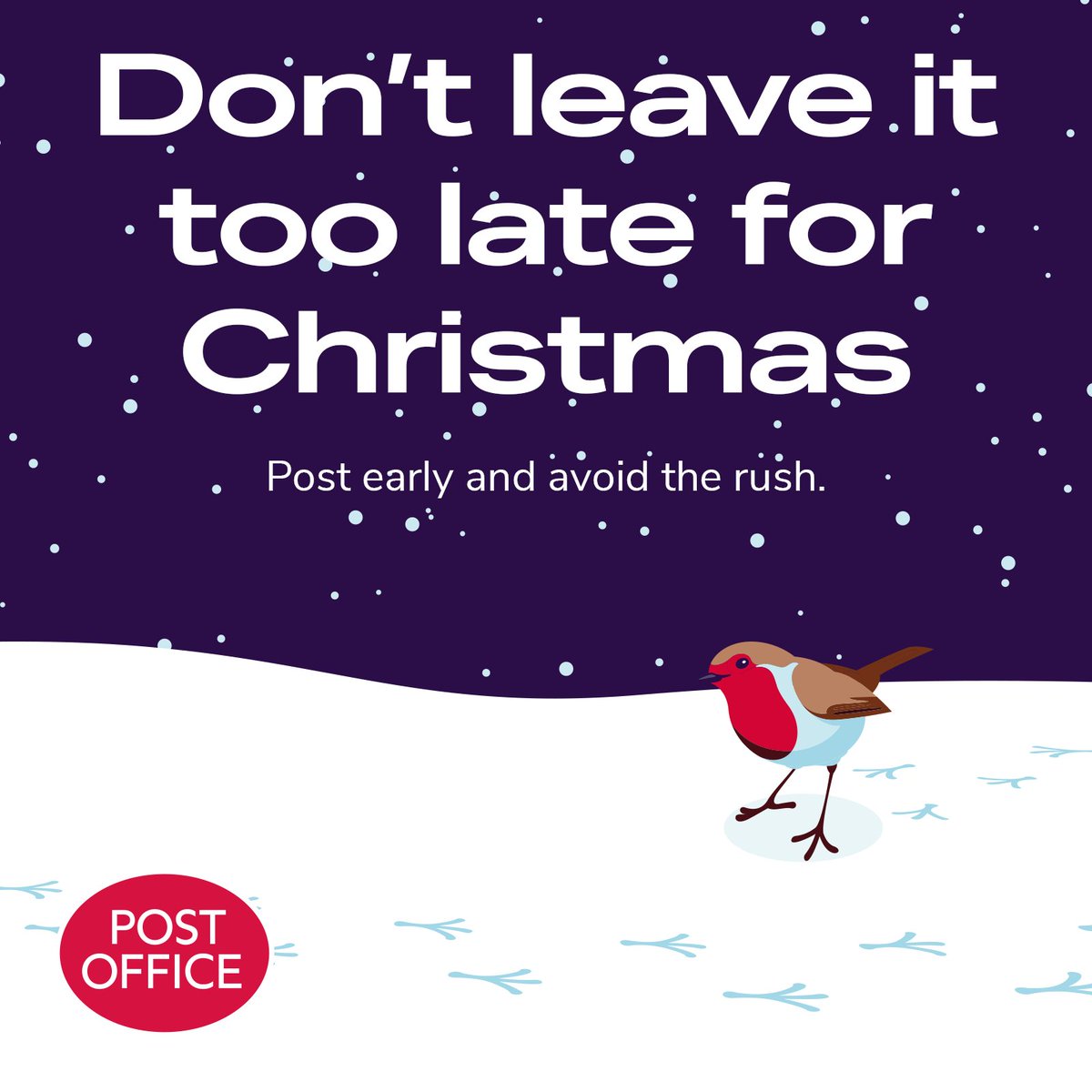 CheshamPO's tweet photo. This year, post it early - so your loves ones get their cards and gifts well ahead of the big day! #WeArePostOffice #Christmas #PostEarly https://t.co/PVis2N1zwN