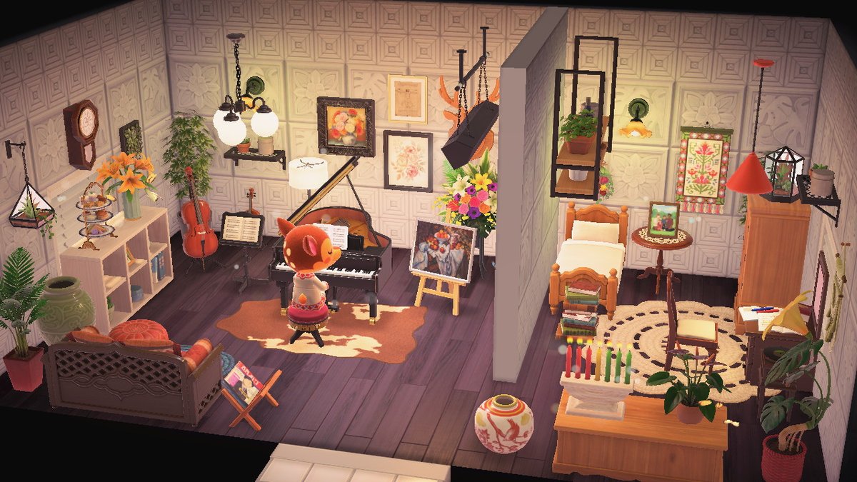 BlueRoseArkelle's tweet photo. Also, here's a few of my favorite HHP villager home interiors i've designed so far! These are just SO much fun to make!! <333  #AnimalCrossing #ACNH https://t.co/t6qvLpTvwV