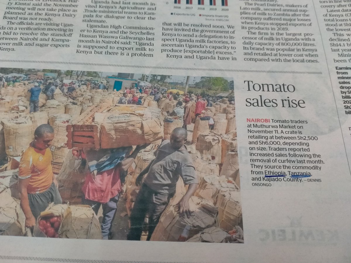 In yesterday's Business daily, below caption &amp; am surprised if it true in NRB we are consuming tomato from Ethiopia!! Is it so <a href="/NairobiChamber/">KNCCINairobiChapter</a> @kilimoKE <a href="/Trade_Kenya/">Trade Kenya</a> ??