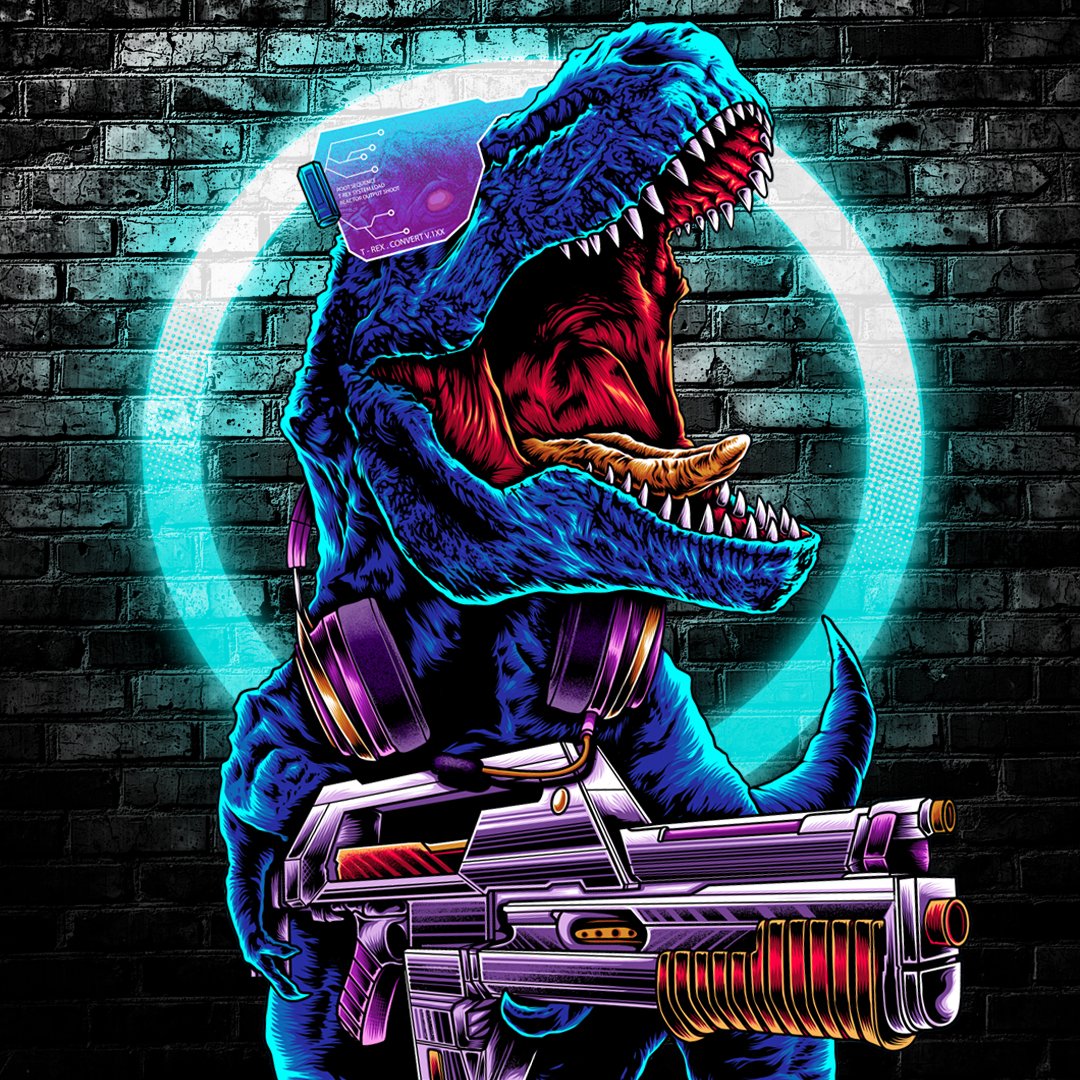 eggzoodraw's tweet photo. Check out new work on my @Behance profile: "T - REX ZERO WORLD" https://t.co/3piTfqvOHF 

#illustration #illustrator #art #artwork #drawing #graphicart #design #cyberpunk #retrowave https://t.co/quF4Ja5qqJ