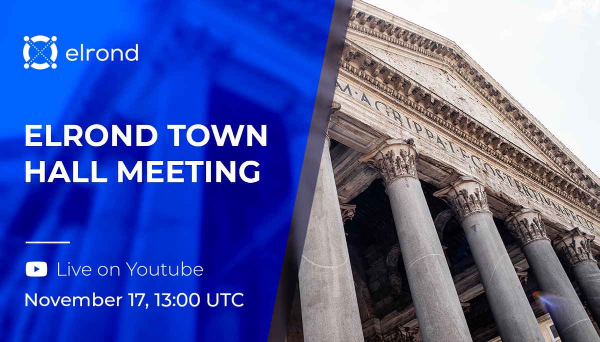 Liquidity. Opportunity. Adoption.

The @ElrondNetwork ecosystem is at an inflection point. Join the Townhall to find out what comes next.

📅 November 17, 13:00 UTC

⏰ youtu.be/YNYskEvyKeY