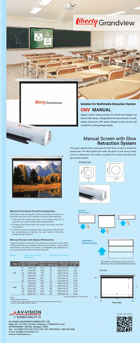 AVVisionIndia's tweet photo. 1.‘LIBERTY GRANDVIEW CNV’ Manual Projection Screen 84” (171x128 Cms.) 4:3 Fibre Glass WP5 Fabric. 

2.‘LIBERTY GRANDVIEW CNV’ Manual Projection Screen 100” (203x152 Cms.) 4:3 Fibre Glass WP5 Fabric. https://t.co/QqUonEAiEH