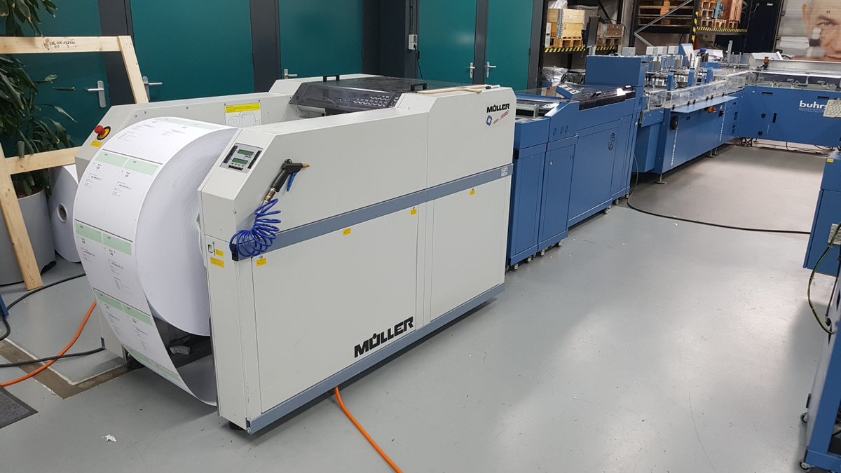 Bent u op zoek naar een #transactioneel kanaal 'continues feed', verwerking vanaf de rol, lezen, snijden, mergen, verzamelen met of zonder vouwen? 

Nu een Mueller Apparatebau continues feed kanaal beschikbaar. Compleet met unwinder. 
info@allmailing.nl - 0031852737222