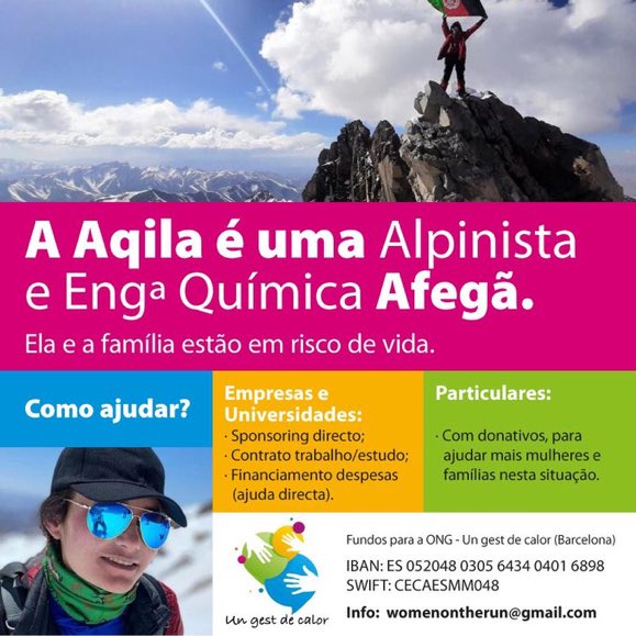 Com <a href="/UnGestDeCalor/">Un gest de calor</a> podes ajudar as mulheres afegãs a encontrarem o seu caminho para a LIBERDADE. Não fiques indiferente, toda a ajuda é fundamental! <a href="/LaiaMF/">Laia Marsal Ferret</a>