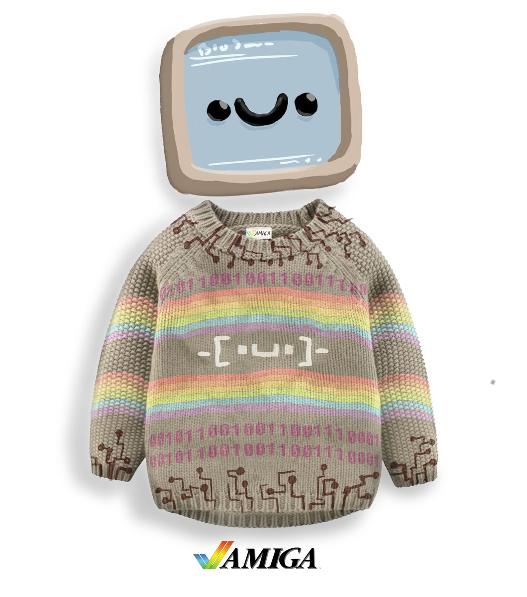 00Whis's tweet photo. @WGMInterfaces Here's my ugly sweater entry! Best way to make some new amigos is with an AMIGA ugly sweater :] https://t.co/dMxNLopCOD
