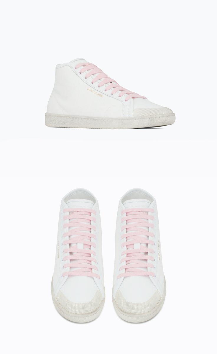 ONPOINT_MP's tweet image. That's 'SAINT LAURENT'👀

ROUND-NECK SWEATER -NAVY BLUE-
$890

COURT CLASSIC SL/39 MID-TOP SNEAKERS IN CANVAS AND LEATHER -OFF WHITE w/Pink SL-
$625

#MarkTuan #Mark #段宜恩 #마크 
#SaintLaurent