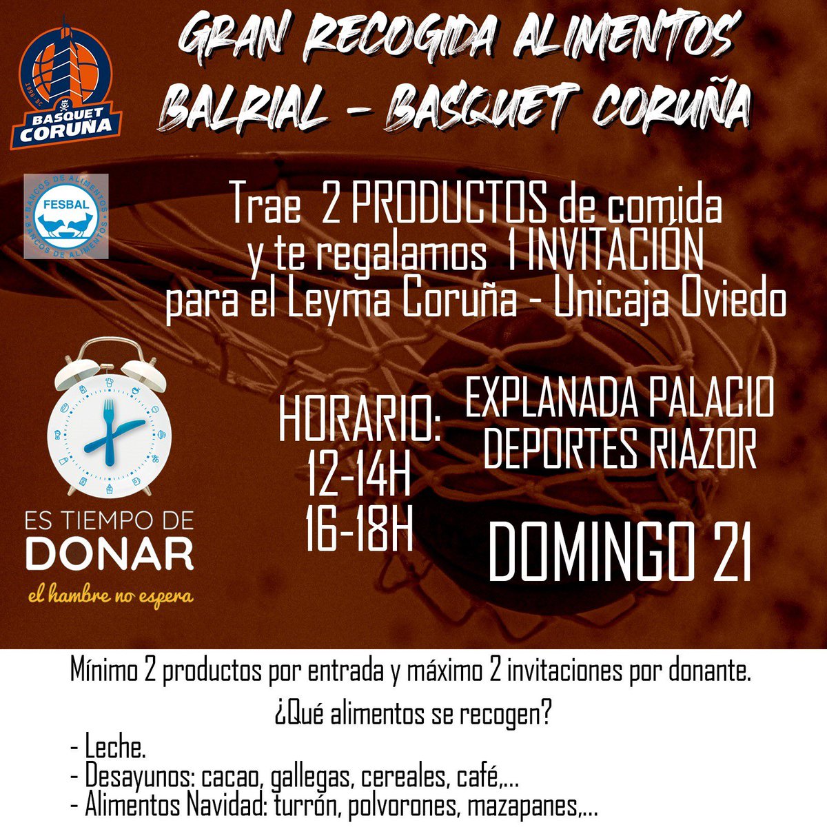 2x1 asi de facil. Únete al #RetoNaranja1a10 para conseguir más productos posible para el banco de alimentos y llenamos #OfornoDeRiazor 💪