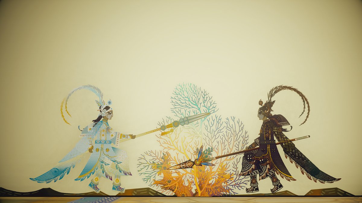 GujianJP's tweet photo. 「影絵芝居」とは、中国に古くから伝わる民俗芸術で、獣皮や紙などで作った影絵を使って物語を演じる民間劇です。 皆さんは、ゲーム中の影絵芝居を見たことがありますか？ https://t.co/cMk3PxBbtd