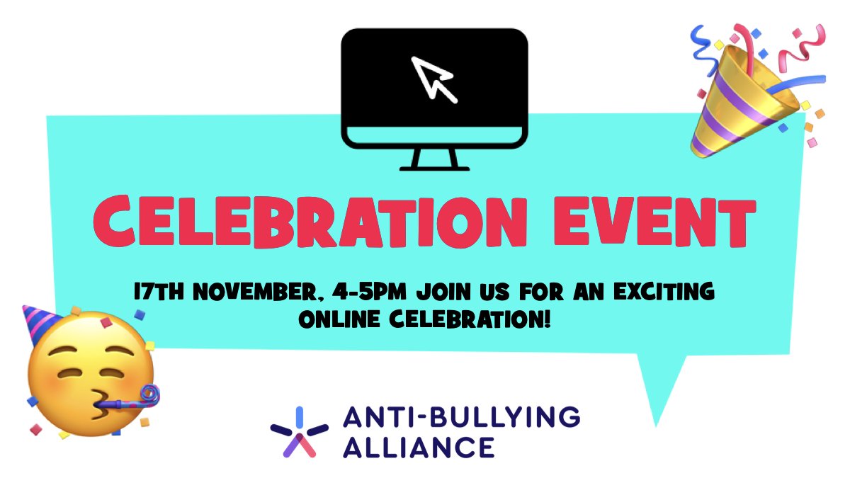 Day 3 of #AntiBullyingWeek!

Today we're hosting our annual celebration event🥳 want to come? Register here: eventbrite.co.uk/e/anti-bullyin…

Otherwise, keep those stories of kindness coming! Where can you spread a little kindness today? #OneKindWord
