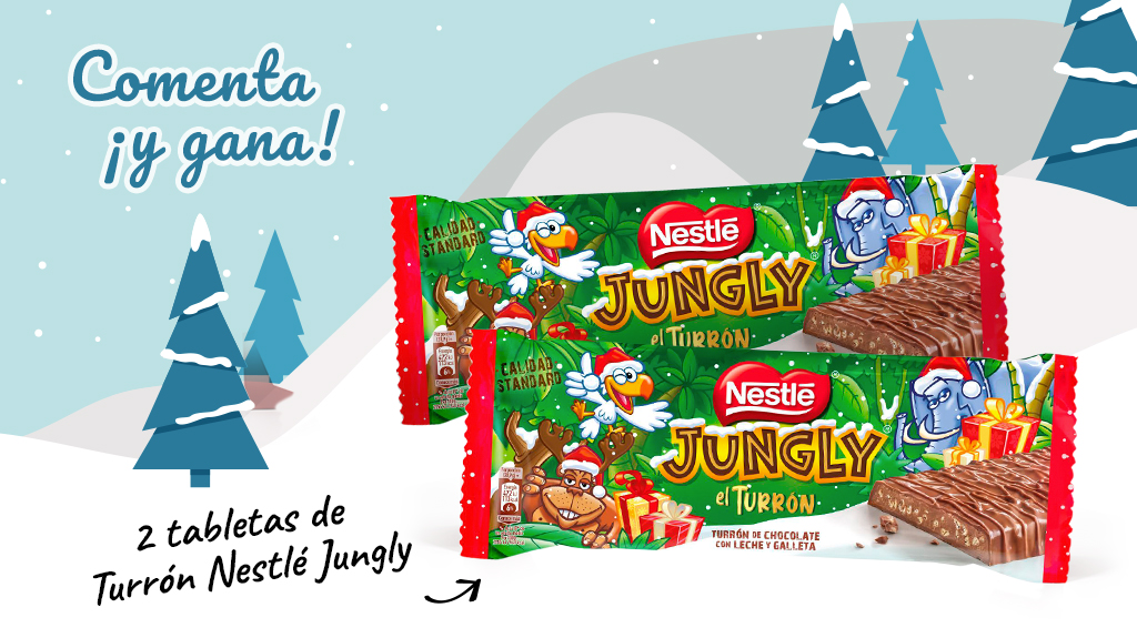 🎉 Tenemos concurso de Jungly... ¡¡¡de Turrón Nestlé Jungly!! 😵

✔ Síguenos 
✔ Haz ❤ y 🔁 a este post
✔ Menciona en este post a un amig@ usando el #TurronJunglyCRF 
✔ Regalamos 2 tabletas de turrón Nestlé Jungly para 50 ganadores
✔ BBLL >> bit.ly/2YS19Ca