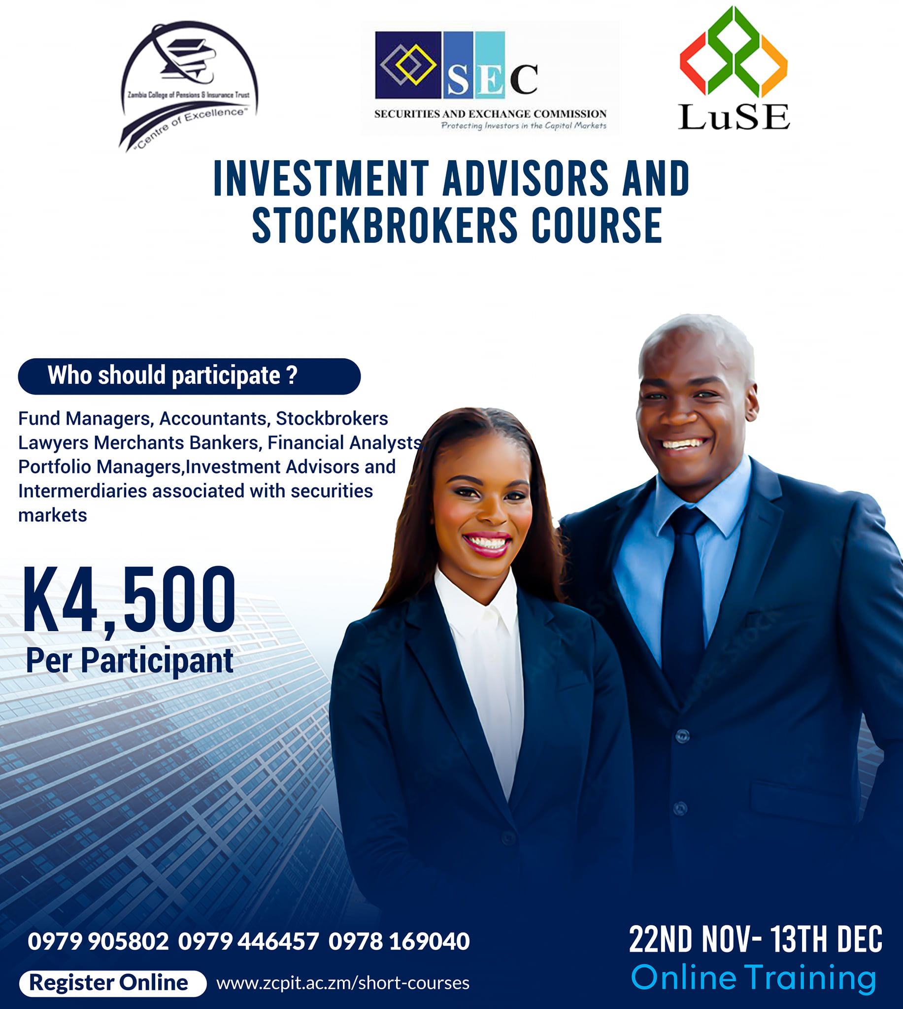 SEC Zambia on Twitter A LICENSED EXPERT IN SECURITIES MARKET