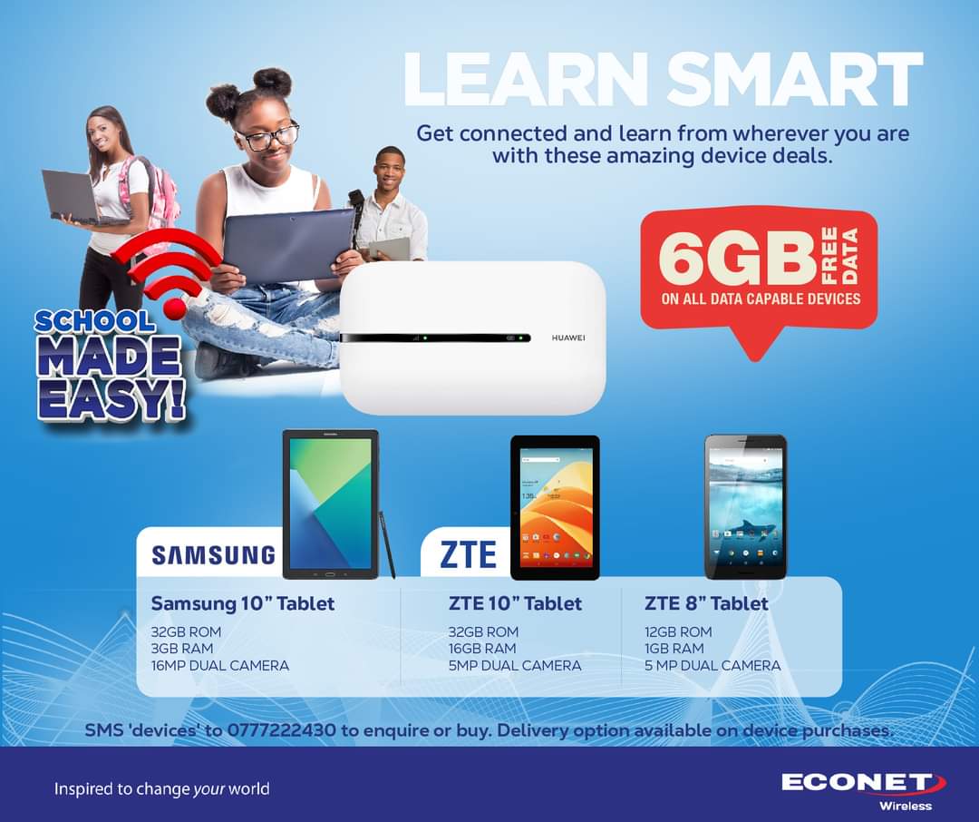 econetzimbabwe's tweet photo. Help your kids stay on top of their education with these great devices.

Get any device of your choice and help your kids learn smart.

SMS "DEVICES" to 0777222430 to enquire or buy!
#LearnSmart

#StaySafe #StayConnected https://t.co/wrfIi5PJu1