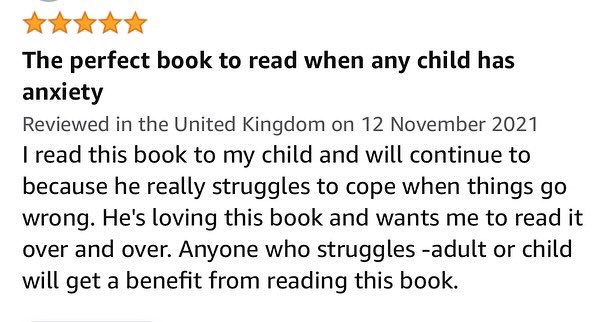 TedKelly45's tweet photo. Another wonderful review of my book “I Have a Super Power” 

Thank you so so much🙏🏻💗

#kidsmentalhealth #anxietyawareness #letseducate #ihaveasuperpower https://t.co/2E6VIG03mK