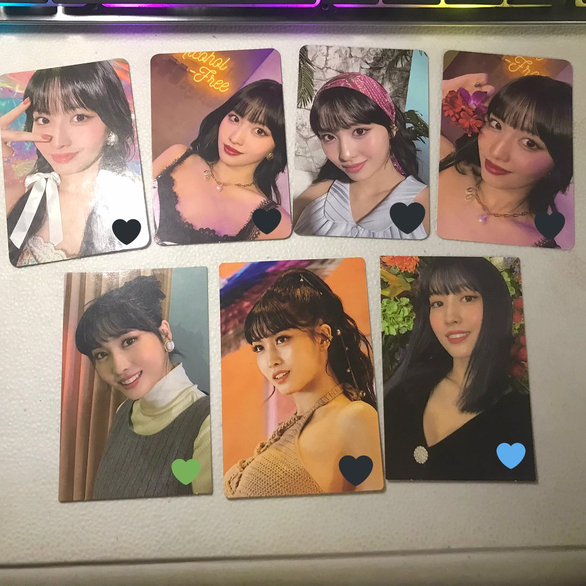 wonyhaul's tweet photo. { wts/lfb twice momo photocards }

🖤 - php95
💚 (ewo retro) - php90
💙 (ewo story) - php85 <has marks>

— onhand
— dm if interested https://t.co/9VGKB3rfkt