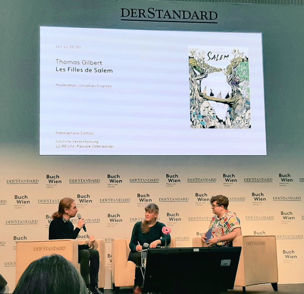 philippesutter4's tweet photo. #Lesenmachtglūcklich +
#Lire #rend #heureux
40.000 Besucher sind heuer auf die @buch_wien gekommen. 👏
Sehr begeistert von der Teilnahme am Festival der frankophonen Comics.
Die beiden 🇲🇫 Comics-Autoren #ClaireFauvel und #ThomasGilbert waren unsere 👍 Gäste
#PalaisRohan @LeCNL https://t.co/TU2l9nBgi0