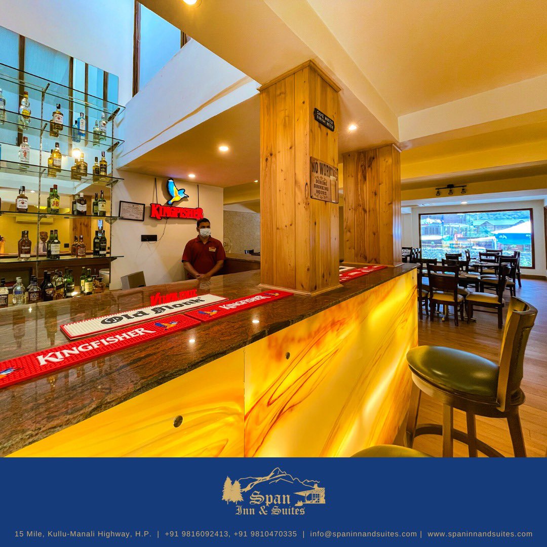 span_inn's tweet image. The Bar - situated in a quiet corner of the Bistro where you can unwind over an aperitif or cocktail.

spaninnandsuites.com

#thebar #classicbars #spaninnandsuites #manali #hospitality #thehimalayas #himachalpradesh #himachalpradeshtourism