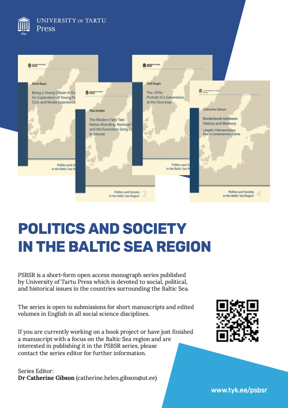 C_H_Gibson's tweet photo. I am pleased to announce that the Uni of Tartu Press @TUP1632 short monograph series "Politics &amp; Society in the Baltic Sea Region" is being relaunched!
The series provides publishes #OpenAccess short monographs (40,000-70,000 words) in English on #BalticStudies topics https://t.co/GxDdLBH1GX