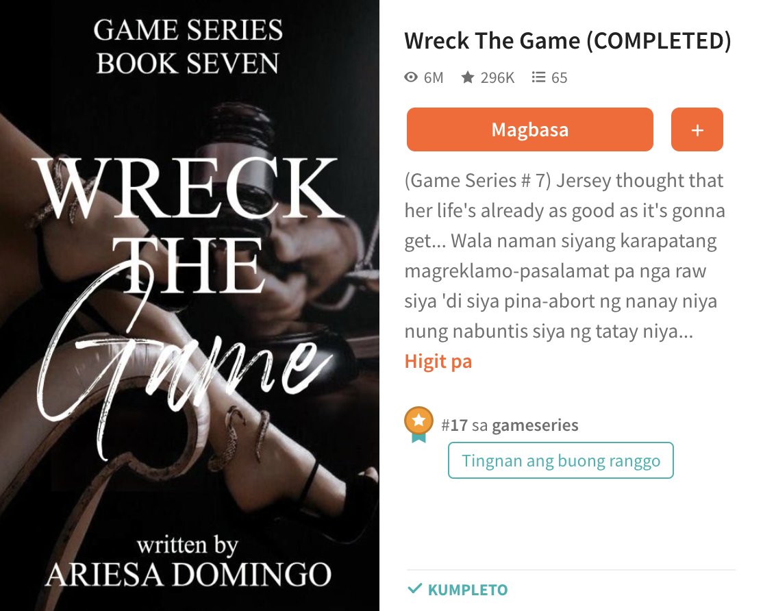 beeyotchWP's tweet photo. game series # 7: wreck the game is now completed on wattpad https://t.co/ABCdQ9azAk