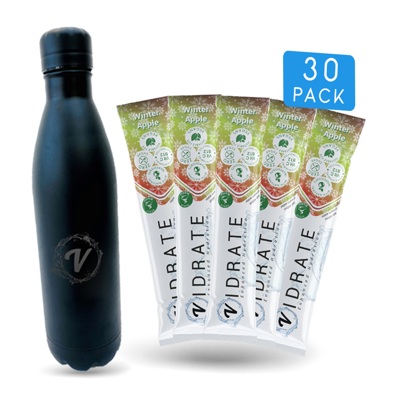 VIDRATEUK's tweet photo. Don't miss out on pre-ordering the brand new Winter Apply Hydration Pack! 

Including 
30 x Winter Apple sachets 🍏
1 x Limited Edition Black on Black flask bottle! 🔥

Pre-order Winter Apple here >> https://t.co/Y6Ug5Vq7K8 https://t.co/DFKN3Tws7Y
