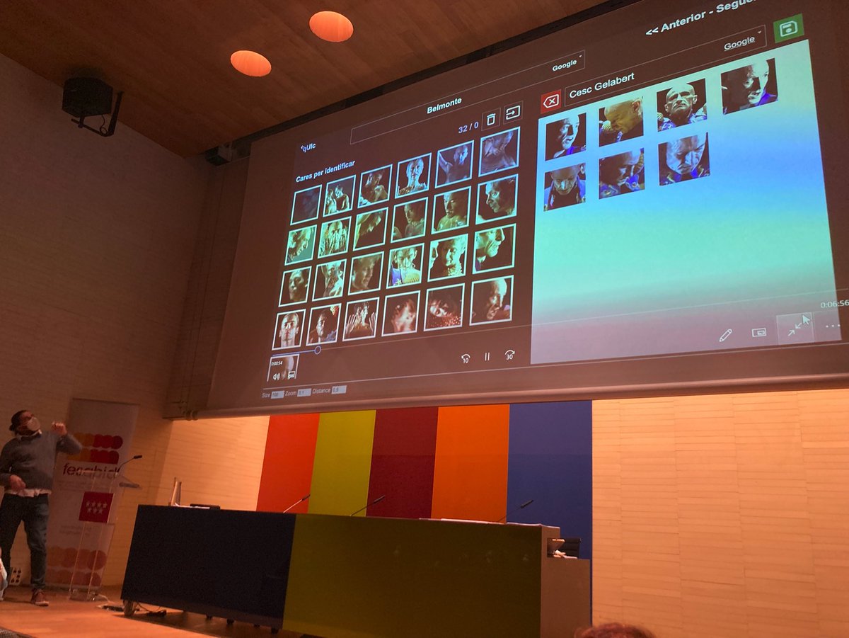 GPSalmeron's tweet photo. En el #ClusterEnAccion #PepCasals de @CoeliPlatform @NUBILUMsmartDOC presenta “soporte tecnológico a la catalogación de un fondo fotográfico por reconocimiento facial” #ClusterFESABID @fesabid https://t.co/yzsSBg4NRj