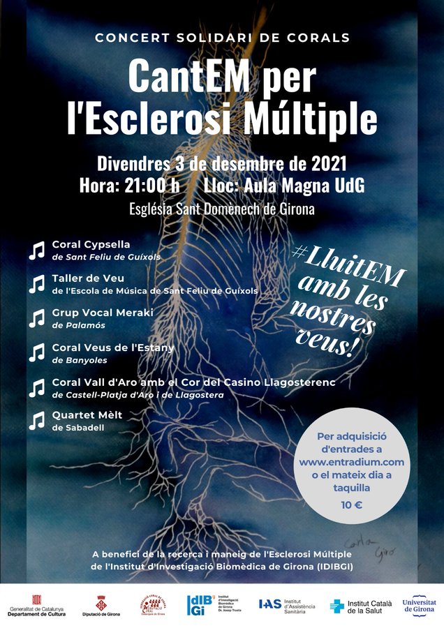 htrueta's tweet photo. 🎶🎵 Concert solidari de corals a benefici de l'@idibgi per a la recerca i maneig de l’Esclerosi Múltiple. 

Us animem a participar i a gaudir! 👇👇 https://t.co/OFxxGSuFwL