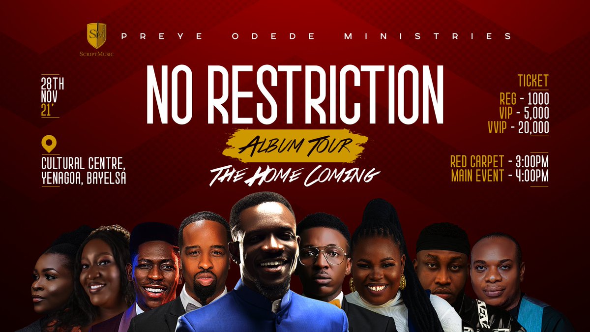 preyeodede's tweet image. The clouds are heavy 🙌🏾🙌🏾
.
Bayelsa! This will be an experience of a life time 🙏🏾
.
Click the link below to get your tickets 💯💯💯
.
tellerafricatickets.com/shop/no-restri…
.
#preyeodedeministries #preyeodede #scriptplanetglobal #scriptmusic #norestriction #albumtour