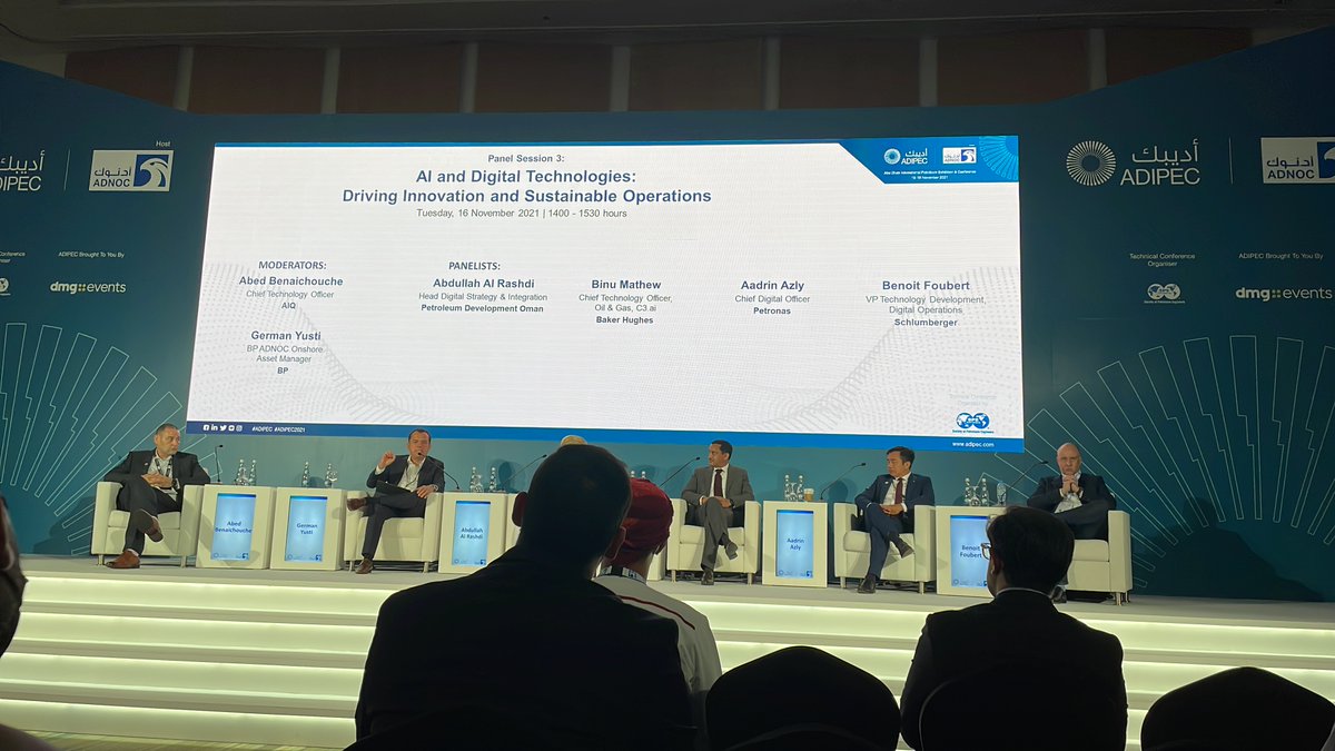 bp_MIddleEast's tweet photo. #bp JV director, German Yusti, moderated a technical conference yesterday at #ADIPEC21 — ‘AI and digital technologies: driving innovation and sustainable operations’ — which focus on how digitalization and AI are impacting our day-to-day operations and businesses. https://t.co/CtHKQ59WBP