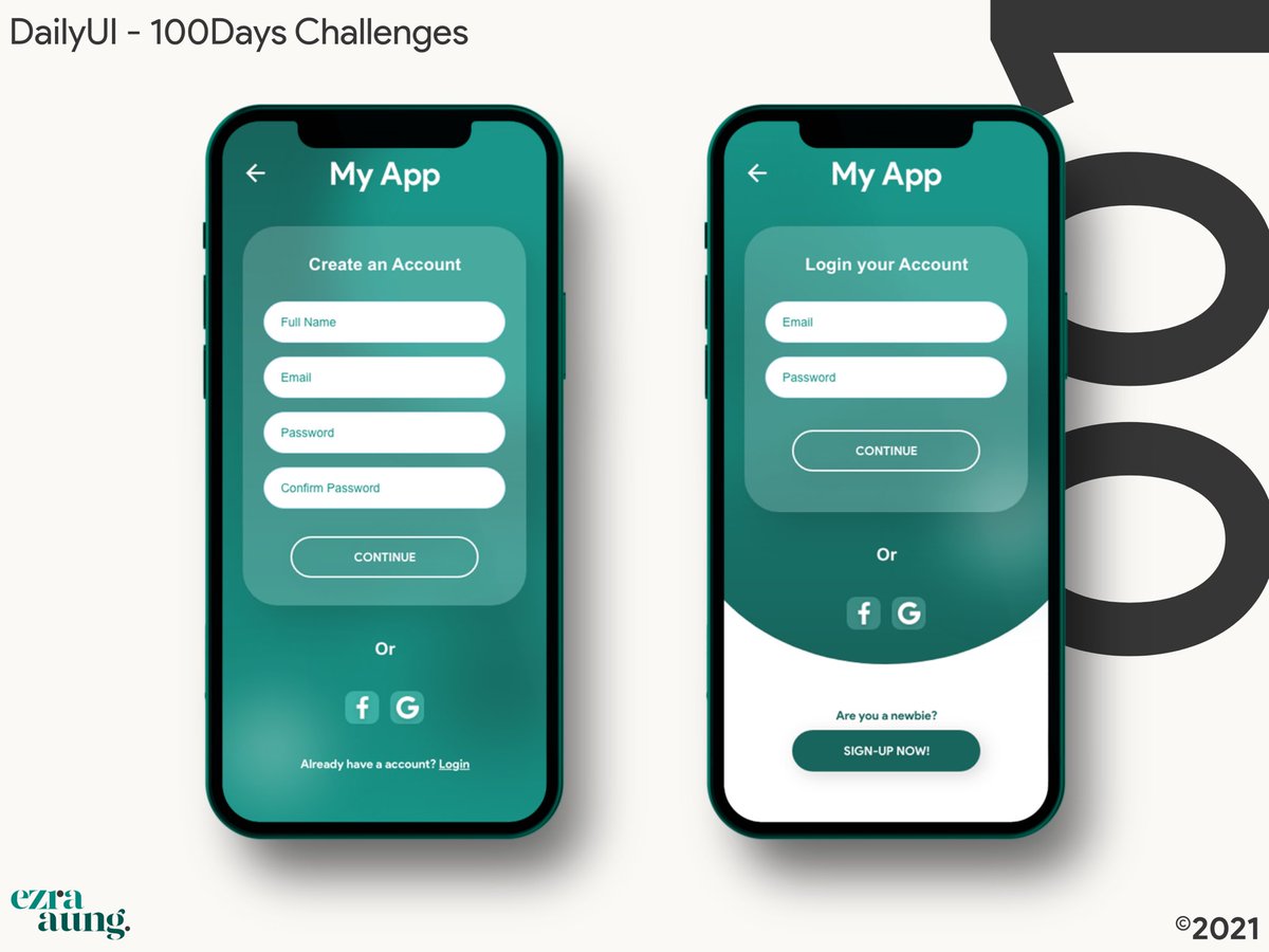 ezraaung_'s tweet photo. #DailyUI 100 Days UI design Challenge.
#uidesign #signupui #logininui #Day1 https://t.co/oKvjaIsK1j