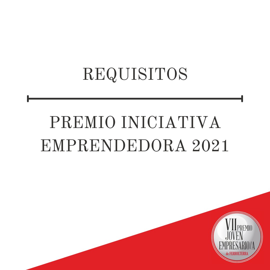 AJEFERROLTERRA's tweet photo. ¿Quizá el tuyo sea el Premio a la Iniciativa Emprendedora? ¡Comprueba los requisitos! 

▶ https://t.co/iMAgaBIv9C

#jovenesemprendedores #jovenesempresarios #ferrolterra #VIIpremiojovenempresario #ferrol #pymesferrolterra #pymes #trabajo #esfuerzo #emprendimiento https://t.co/5amNsO08X2