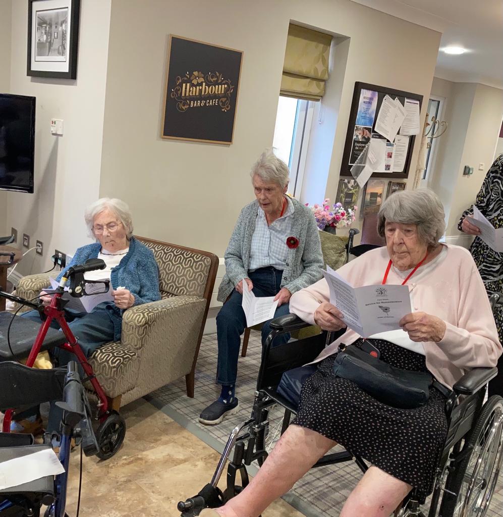 PineMartinCare's tweet photo. We had our Remembrance Day service this weekend with a lot of our ladies and gentlemen in attendance. We had prayers and the 'Last Post' played on the Clarinet we also observed the 2 minutes silence at 11am. https://t.co/qnhKfrUdPf