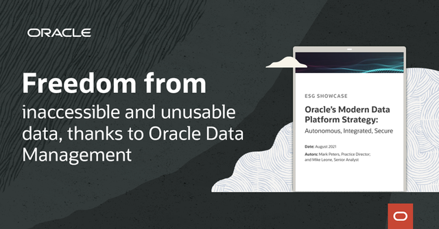 jjpagora's tweet photo. Oracle’s converged database platform delivers the operational efficiency that simplifies management, enhances performance, and reduces IT costs for businesses with complex data management issues. Get the ESG report. https://t.co/PPdSW2BnmO https://t.co/xvjpbTultS