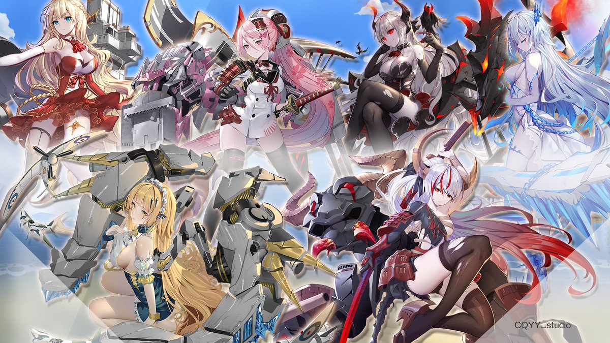 イラスト及びモデル素材配布第三十一弾！！今回のメンバーはグローリアス、ハボクックと青葉の3人です！（商用利用は禁止です）（スキンモデルはデフォルトモデルと合わせて使用してください）

配布先：drive.google.com/drive/folders/…