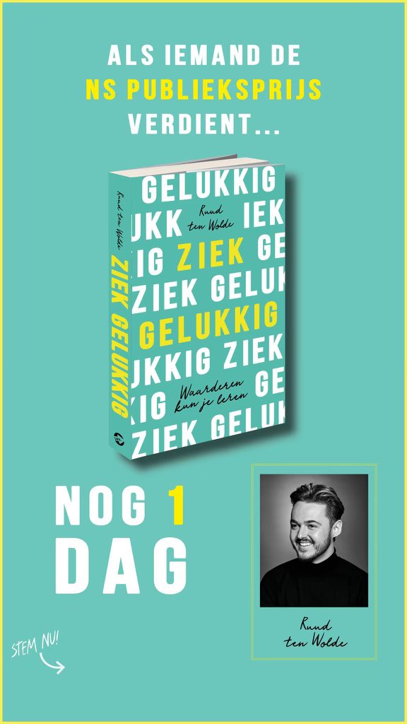 De allerlaatste dag dat je kunt stemmen (met al je e-mailadressen!) als je dat nog niet gedaan hebt. 

♥️

nspublieksprijs.nl/stemmen/custom