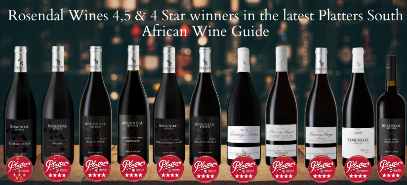 We are extremely proud of our 11 Platters Wine Guide Winners! 
🍷All these wines have all been awarded 4 &amp; 4.5 stars, celebrating both our wines of the past and our current vintages.

You can shop for these award-winning wines on our online store! rosendalwines.com
