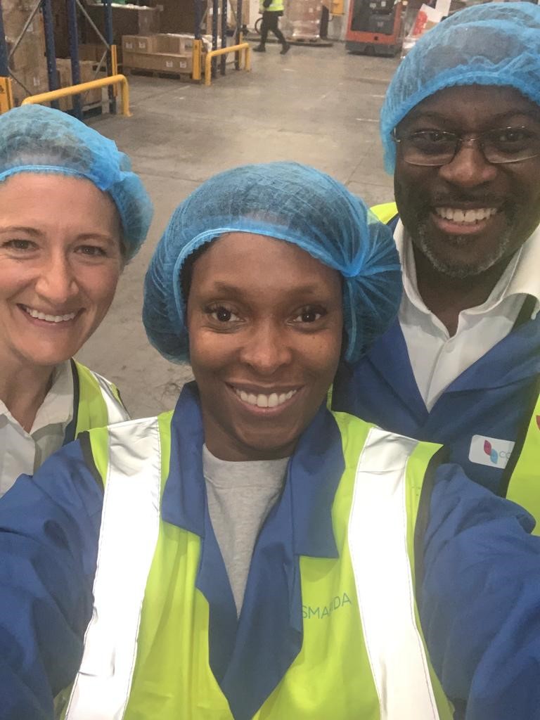 Here2Grow's tweet image. Great day out and about with our client Judy Koloko at manufacturer Cosmarida....an exciting new product coming to market soon! #beautyproducts #newproducts #productformulation