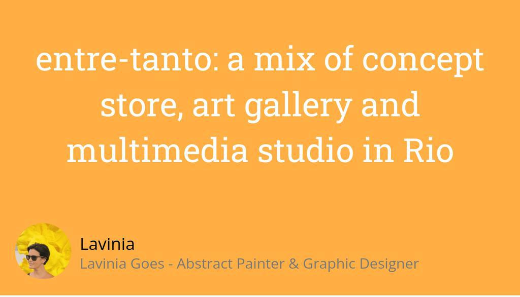 superlavis's tweet photo. "Today I'm very proud to share this experience as an homage to the people who believed and enjoyed this adventure with us"

Read more 👉 https://t.co/NOTowhsxef

#ArtGallery #ConceptStore #ProfessionalExperience #MultimediaStudio #BrazilianArtists https://t.co/ffQrIbKbXj