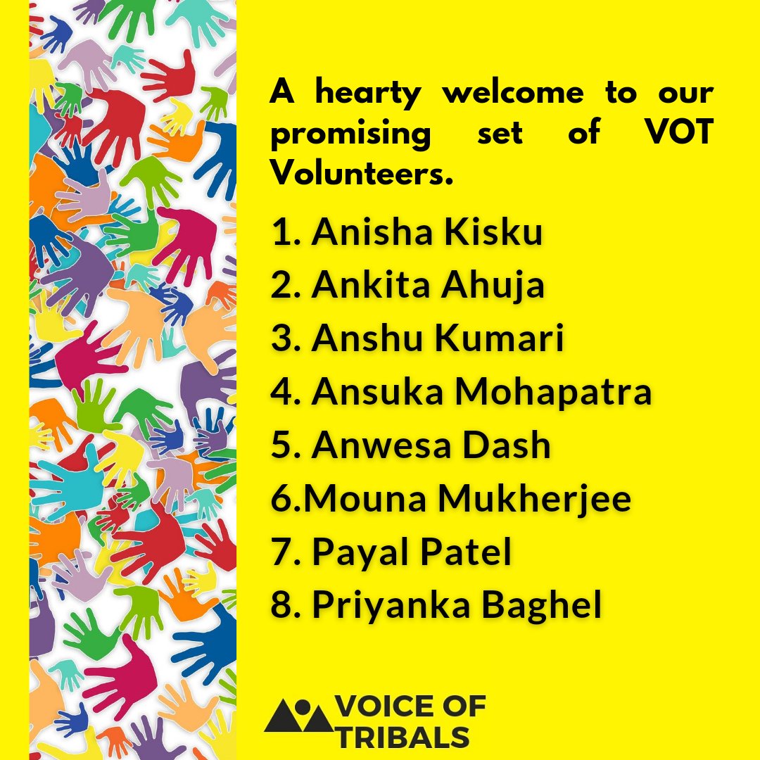 Voice Of Tribals (@voicetribals) on Twitter photo <a href="/voicetribals/">Voice Of Tribals</a> is honoured & welcomes an ALL GIRLS TEAM to the family ♀️
Here are the names of women you will be seeing working towards reaching the objectives of VOT ie. making a difference in the society, empowering the youth & women while advocating zero tolerance for violence <a href="/voicetribals/">Voice Of Tribals</a> is honoured & welcomes an ALL GIRLS TEAM to the family ♀️
Here are the names of women you will be seeing working towards reaching the objectives of VOT ie. making a difference in the society, empowering the youth & women while advocating zero tolerance for violence