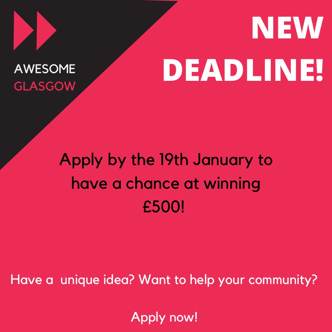 Applications for our first round of funding in 2022 are OPEN.

Head to the link in our bio to apply.

#glasgow #seedfund #community