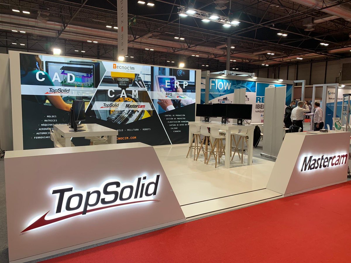 tecnocim's tweet photo. Todo a punto en Metal Madrid21 #tecnocim #Topsolid #Mastercam # https://t.co/0e4OrqHIsv