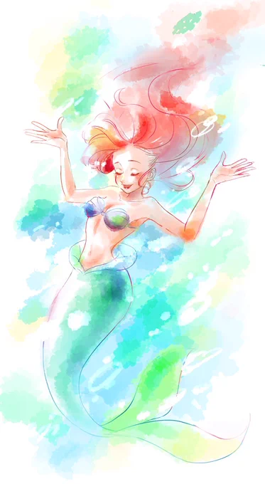 おめでとう〜😍😍
再掲だけどお祝い😆🧜‍♀️°・🐠
 #リトルマーメイドスクリーンデビュー 