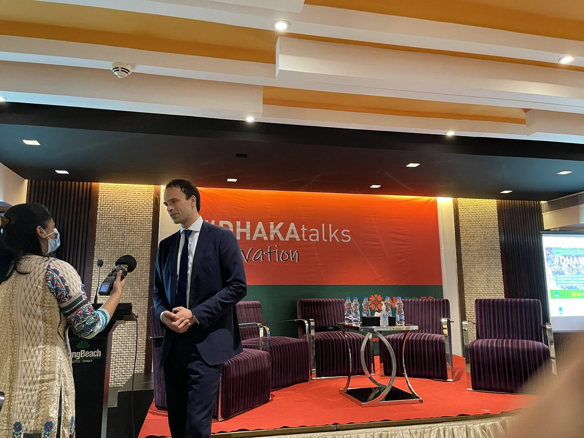 NLinBD1's tweet photo. We’re almost ready to start here! #DHAKAtalks innovation. Stay tuned for the FB Live link! https://t.co/DsqUEuFXQc