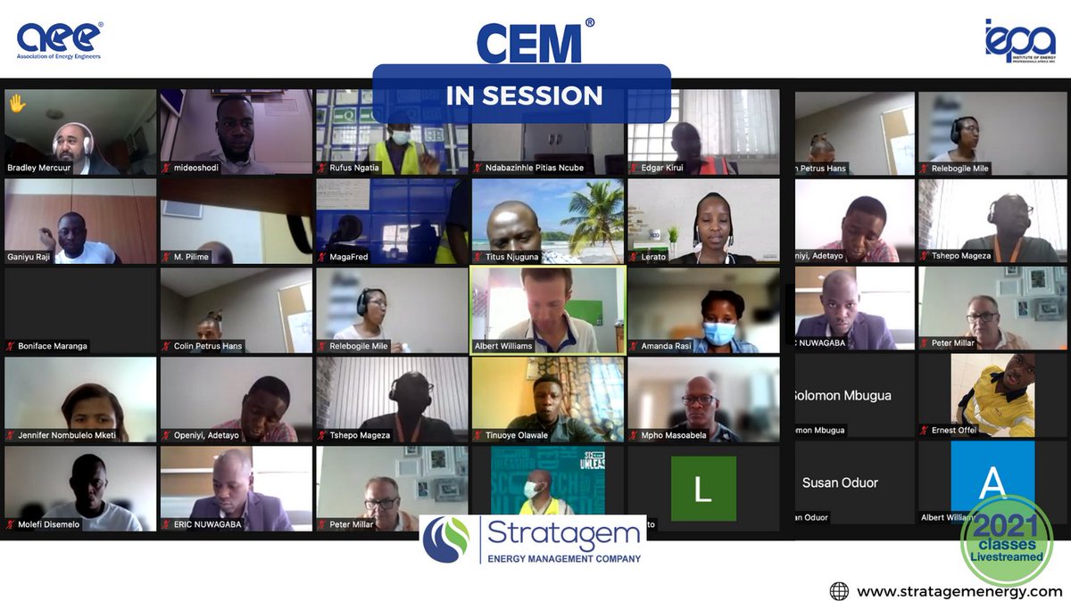 stratagememc's tweet photo. Class In Session!🤓

The November batch for the Certified Energy Manager (CEM) Training has now commenced.

>>Day 3 of 5.

It’s not too late to start making enquiries for next year’s trainings.

DM now for more Information

#aee #cem #StratagemEnergy #trainings #iepa https://t.co/puALzIRoXX